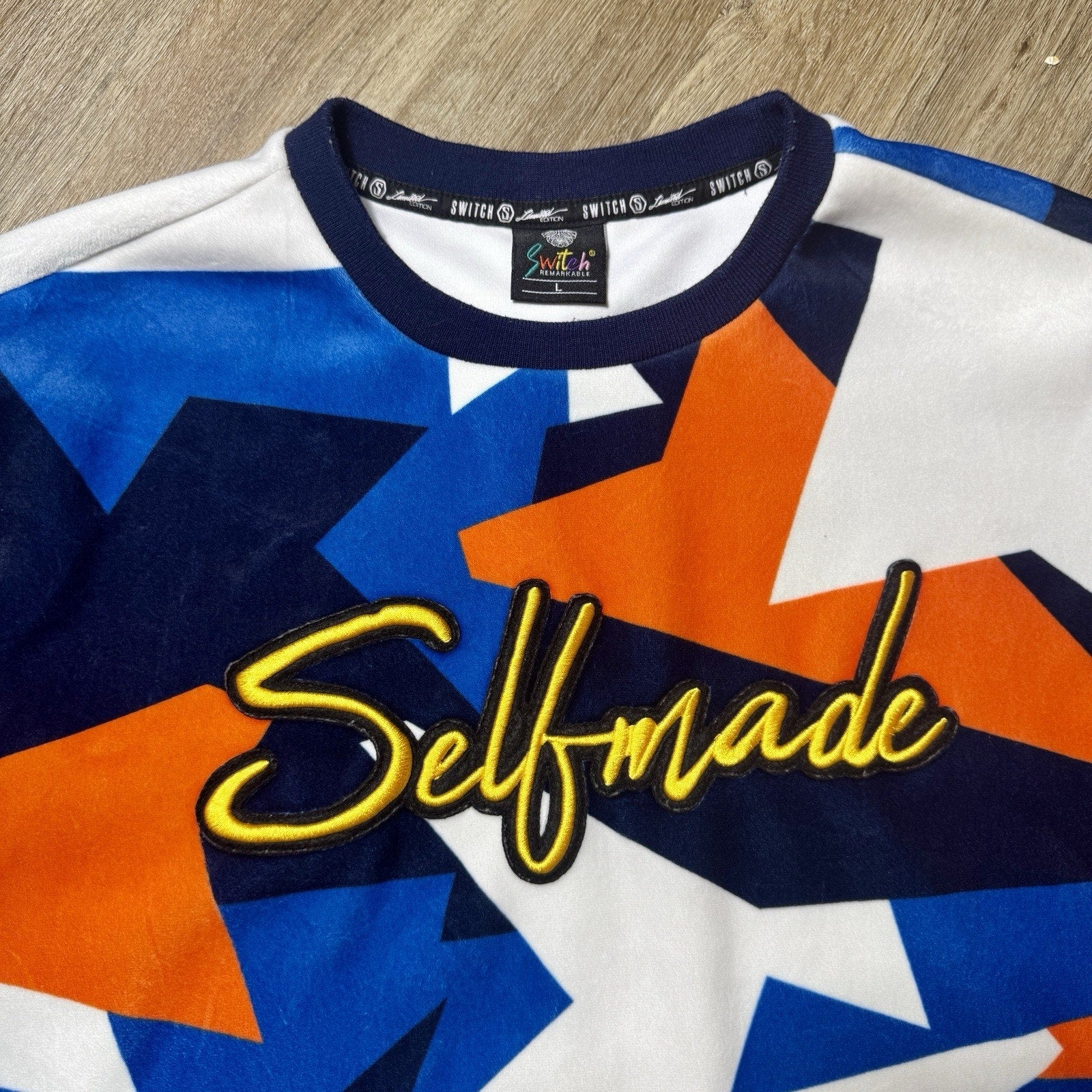Switch Remarkable Selfmade Sweatshirt Mens L Multicolor Velour Streetwear Y2K