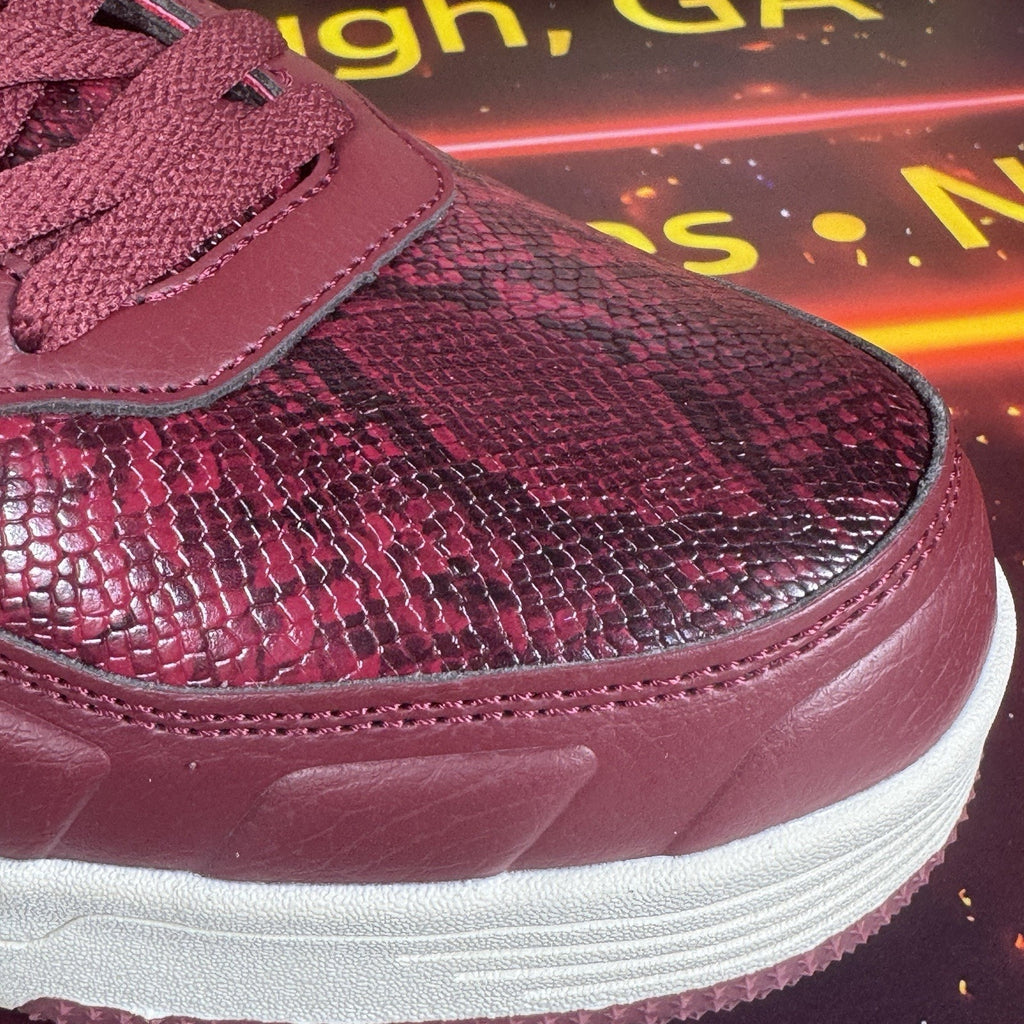 Patrick Ewing Rebound Backcourt Snake Burgundy Sneakers Shoes 1RMSN06-117 8.5