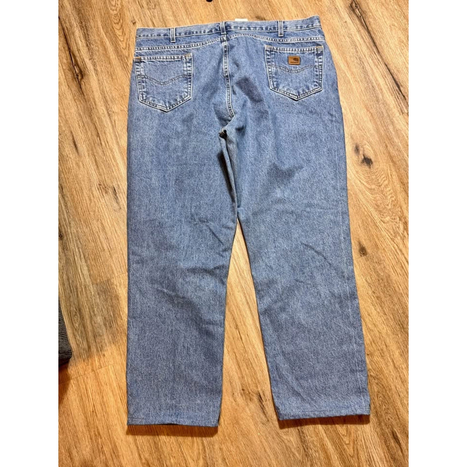 Carhartt B18 STW Men’s Traditional Fit Straight Leg Jeans 44x29 Light Wash Denim