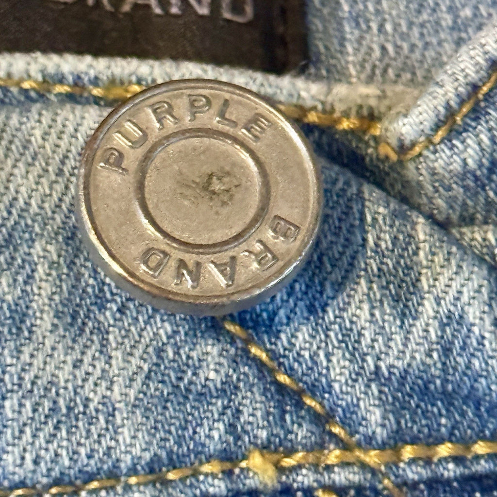 Purple Brand P002 Jeans Mens 30x31 Light Wash Distressed Slim Tapered Denim Rips