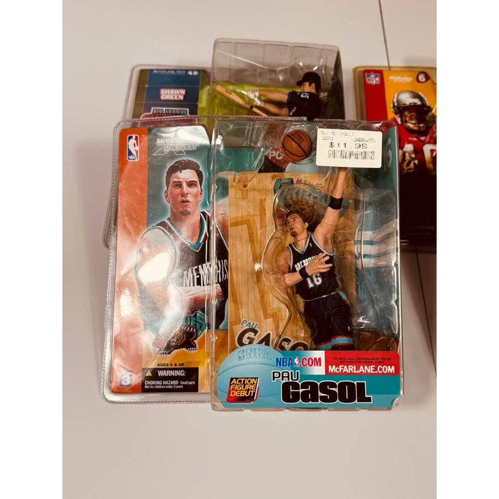 Vintage McFarlane Sports Picks Collector Figure Bundle Sosa Gasol Green Alstott
