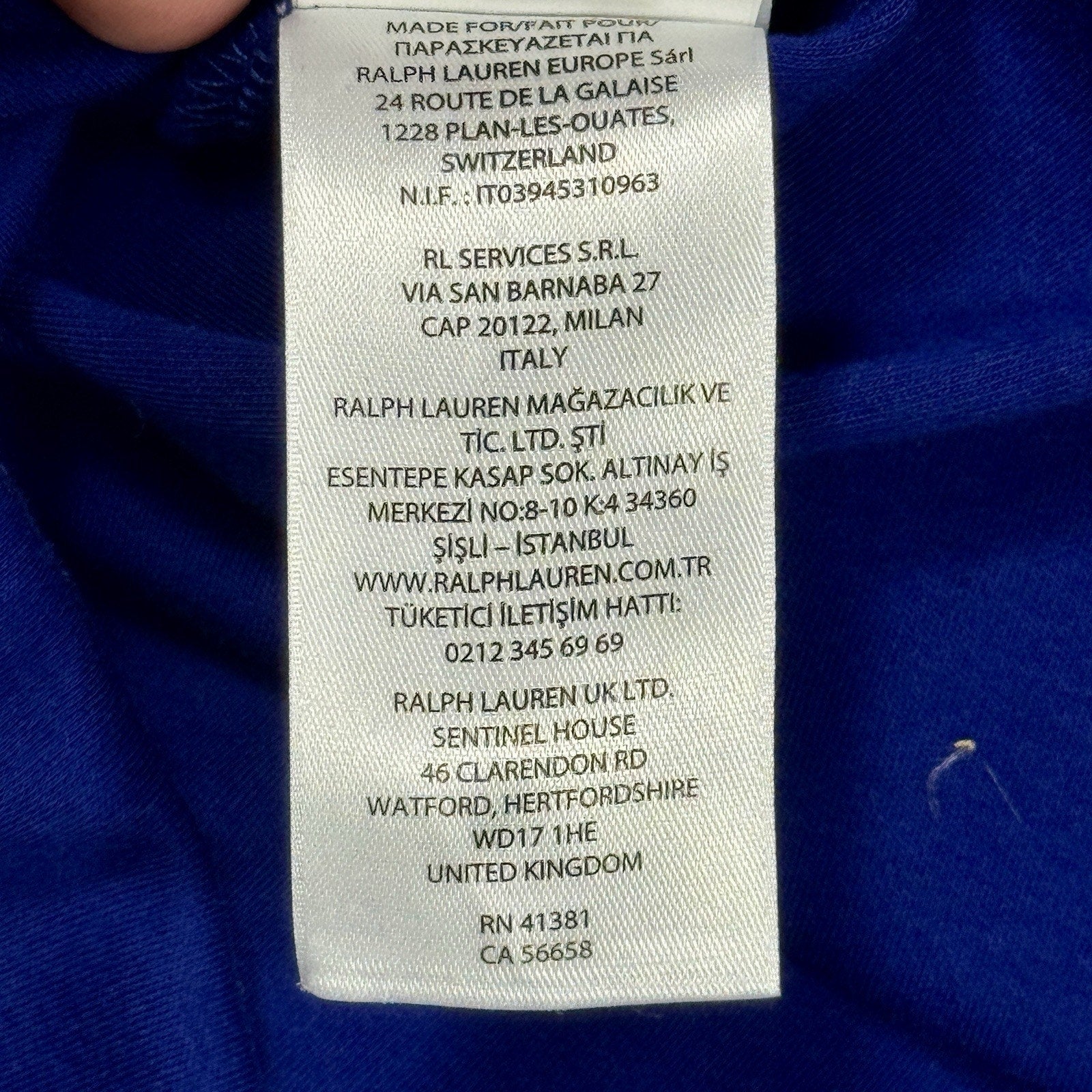 Polo Ralph Lauren Mens L Custom Slim Fit Polo Shirt Royal Blue Short Sleeve
