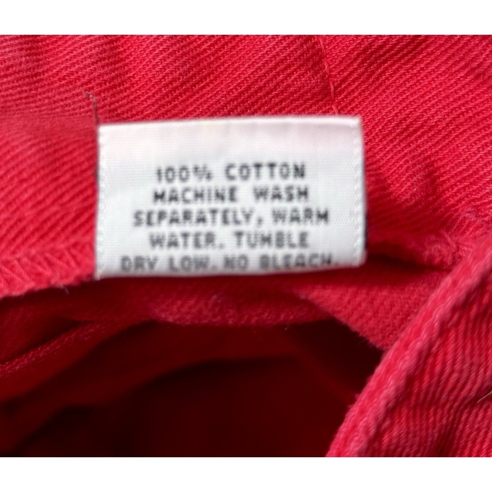 Rare 90 JUST USA Red High Waist Straight Leg Jeans Sz 9 ~ 27” Waist Made in USA