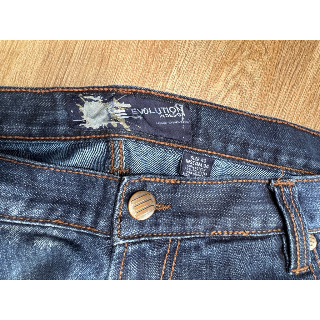 Evolution In Design Y2K Baggy Jeans Men’s 40x32 Distressed Studded Denim