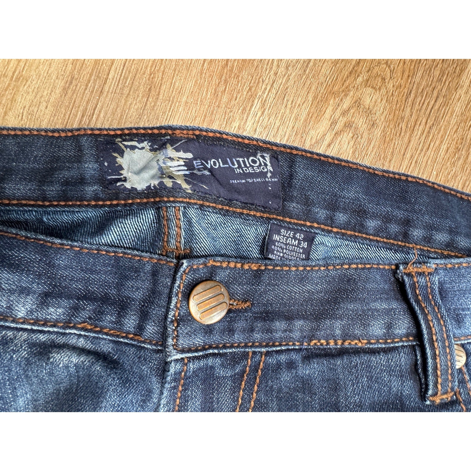 Evolution In Design Y2K Baggy Jeans Men’s 40x32 Distressed Studded Denim
