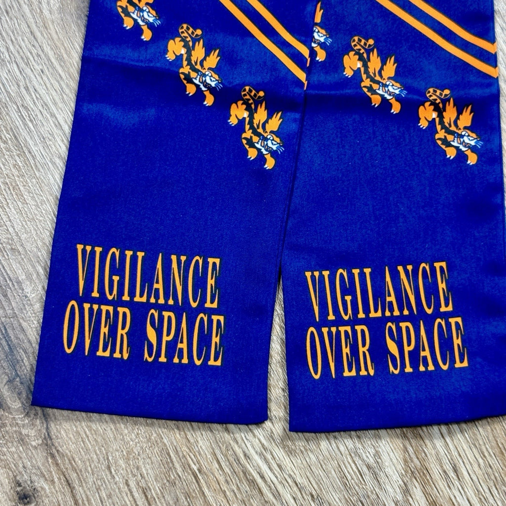 VTG 1990s RAMA World 1st Command & Control Squadron Flight Scarf USAF Space 46”