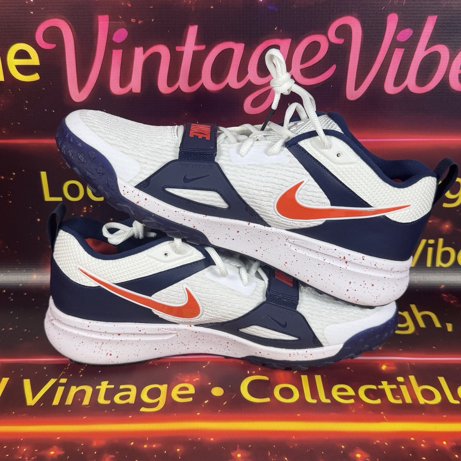 Nike Air Zoom Diamond Turf Elite Virginia PE Baseball Shoes Men 13 HQ1432-100