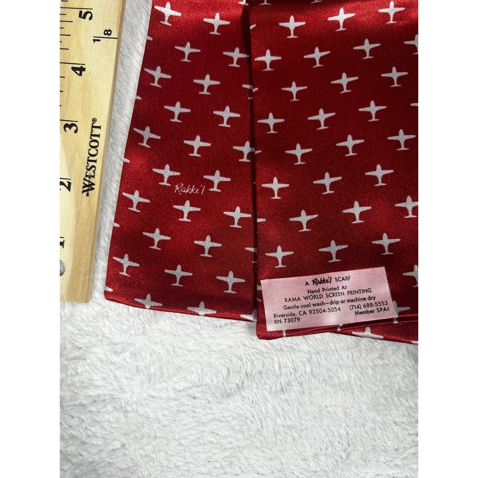 USAF Rakkel Rama World Flight Scarves Vintage Military Aviation Air Force Scarf