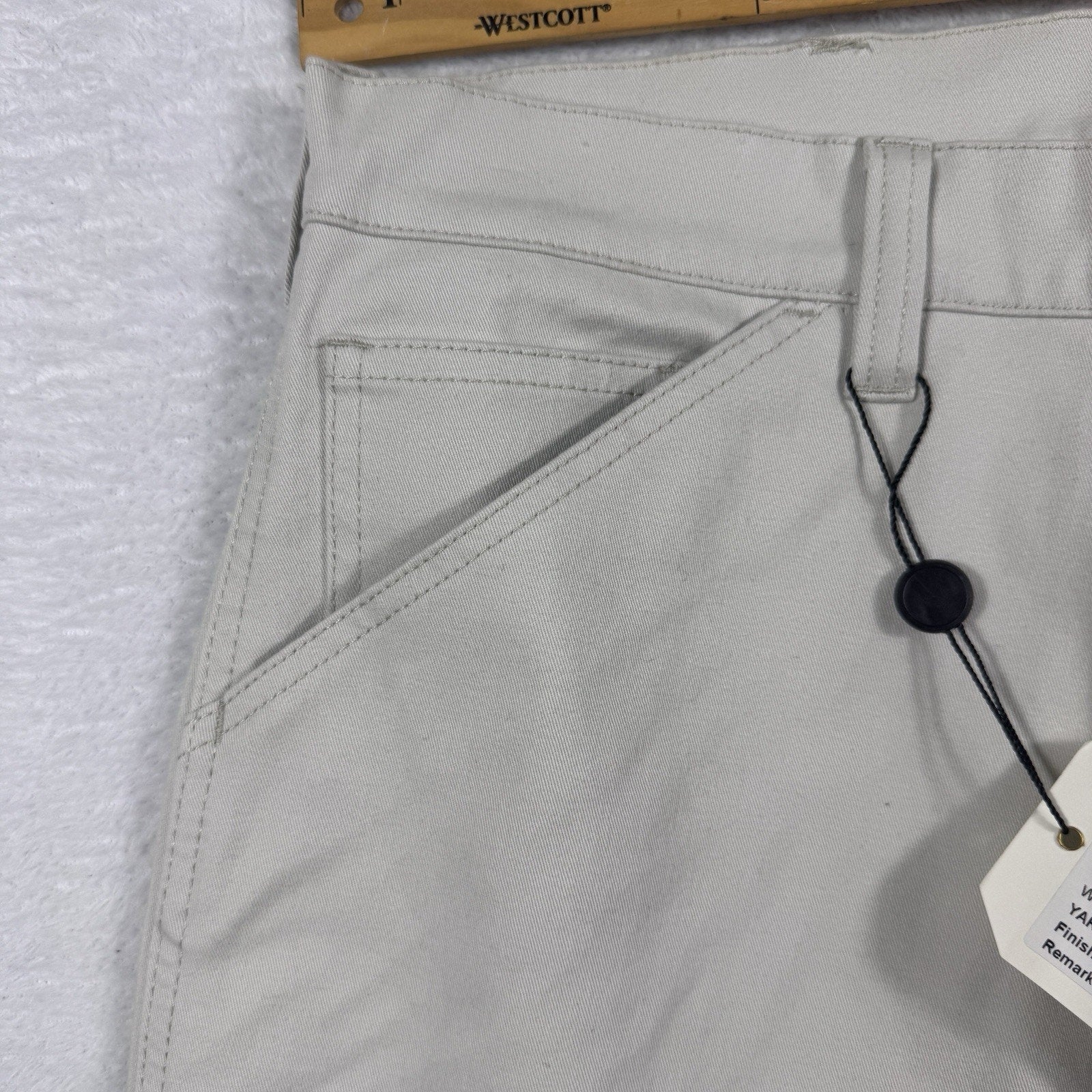 Factory Sample Carpenter Utility Pants Mens 32 Peached Stretch Twill Workwear