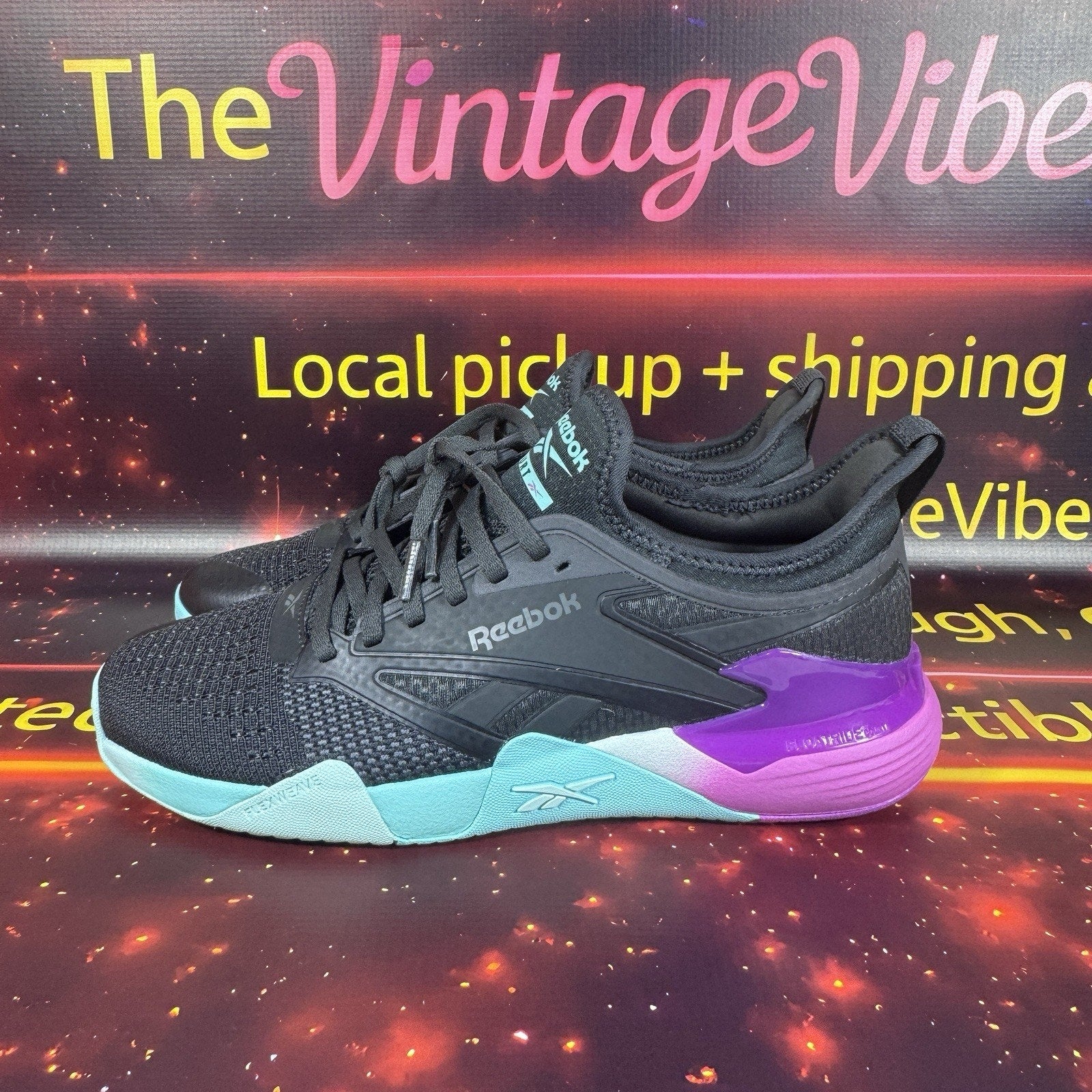 Reebok Sneaker Training 100212266 Nano Court Grey Purple Aqua Men’s 9 Women 10.5