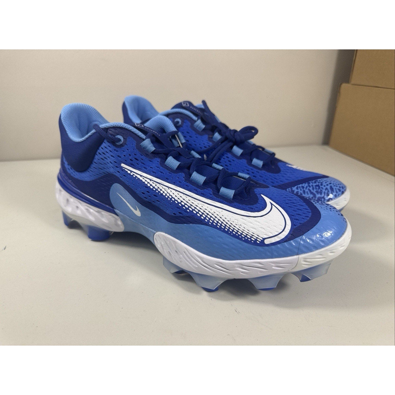 Nike React Vapor Ultrafly Pro MCS Baseball Cleats Blue White Sz 14 DX6962-416