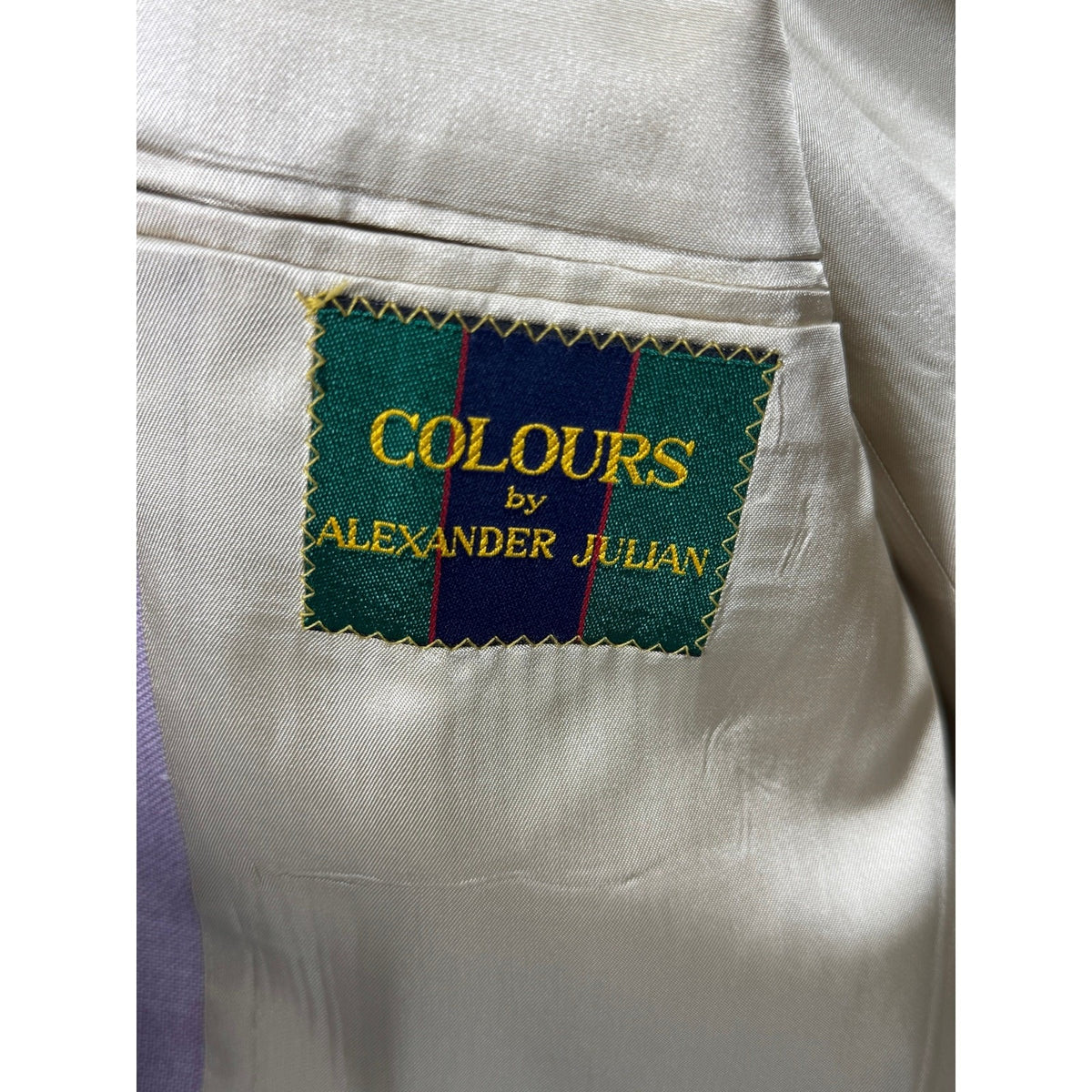 Vintage Alexander Julian Colours Lavender Blazer Sport Coat Mens USA Derby Prom