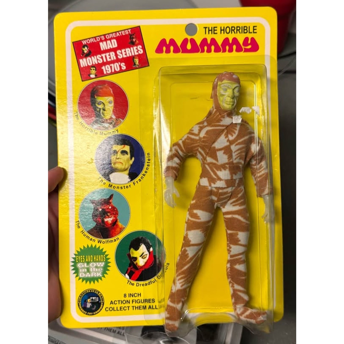 2004 Classic TV Toys Horrible Mummy 8" Figure Mad Monster Sealed Blister Crack