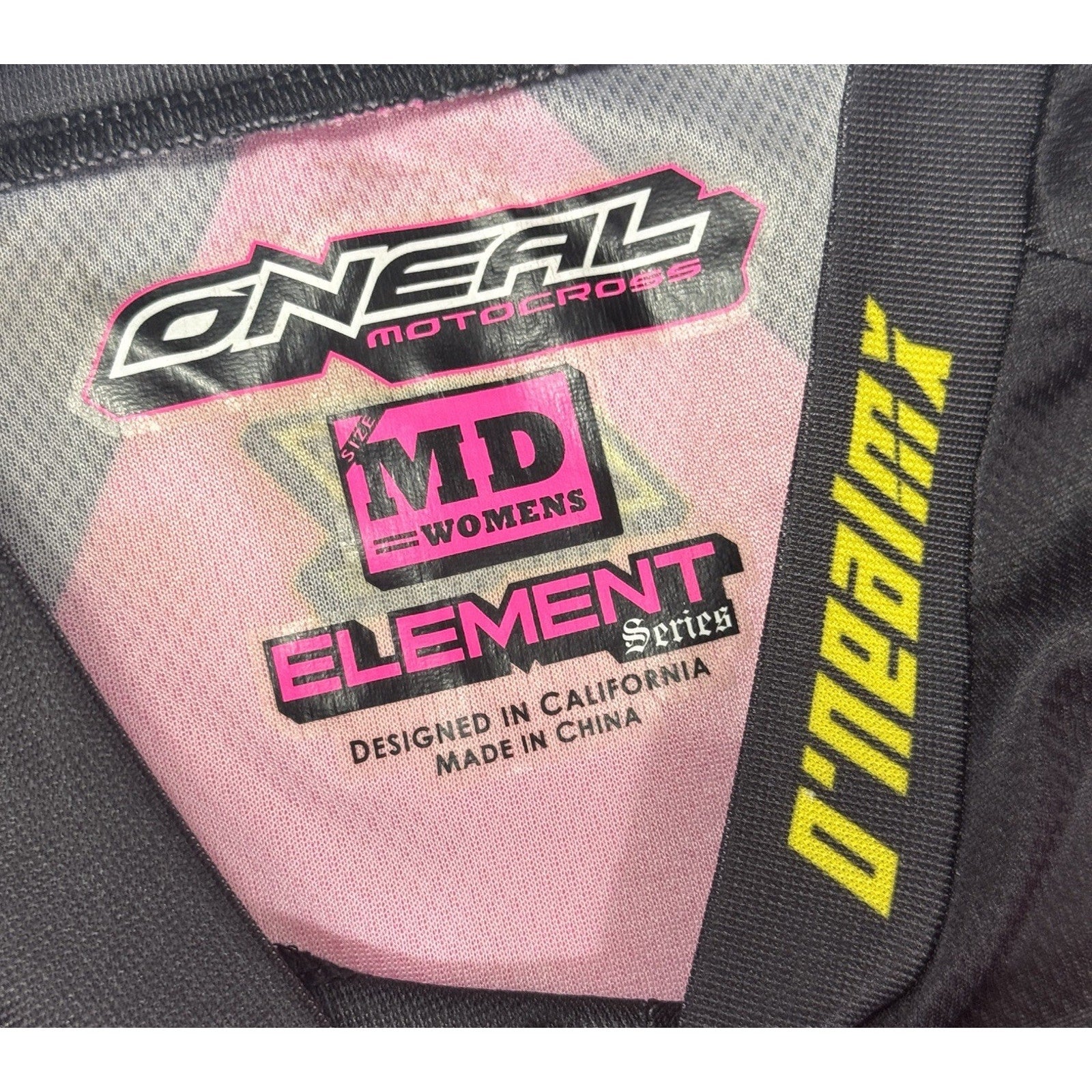 O’Neal Element Women’s Motocross Jersey Pants Set Pink Black Yellow MD 5/6