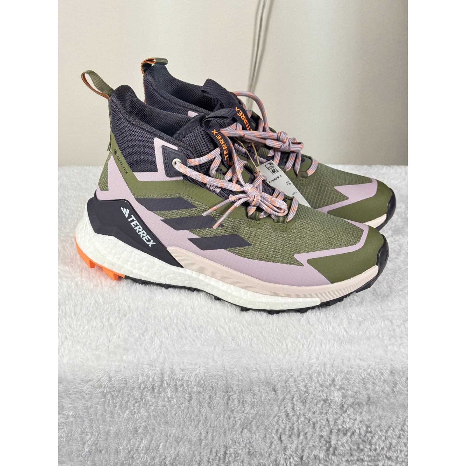 Terrex Free Hiker 2 GTX Green Boost Trail Hiking Shoes IH3531 Women’s 7 Men 5.5