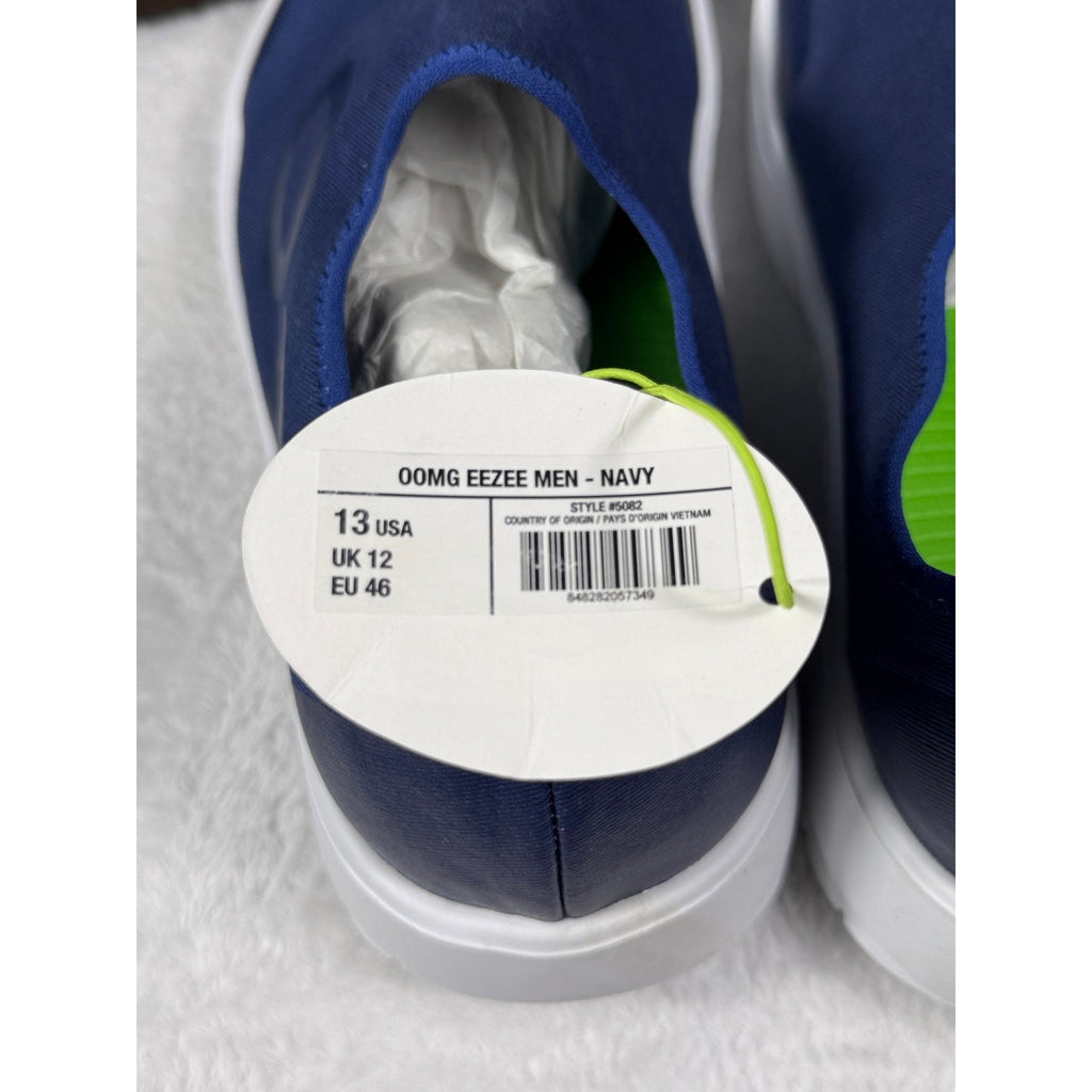 OOFOS OOmg Eezee Men’s Slip On Recovery Shoes Navy Blue Size 13 EU 46
