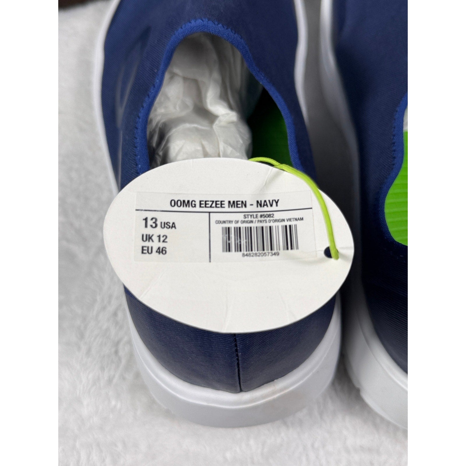 OOFOS OOmg Eezee Men’s Slip On Recovery Shoes Navy Blue Size 13 EU 46