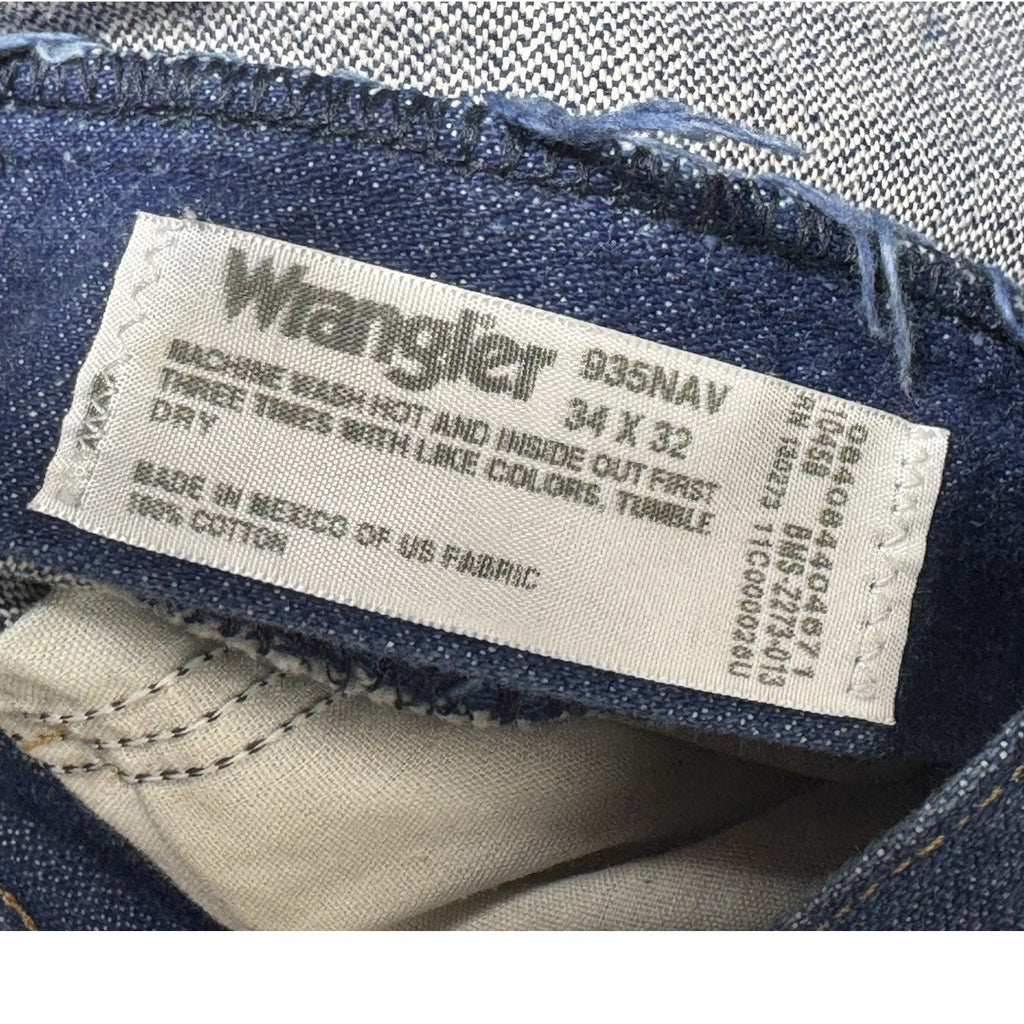Wrangler 936NAV Cowboy Cut Slim Fit Jeans 34x32 Blue Western Denim
