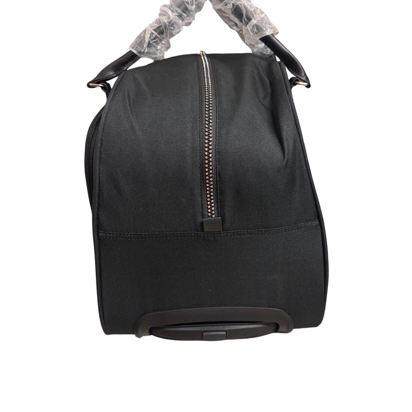 Karl Lagerfeld Paris Ikonik Rolling Weekender Duffel Carry On Luggage Black NWT