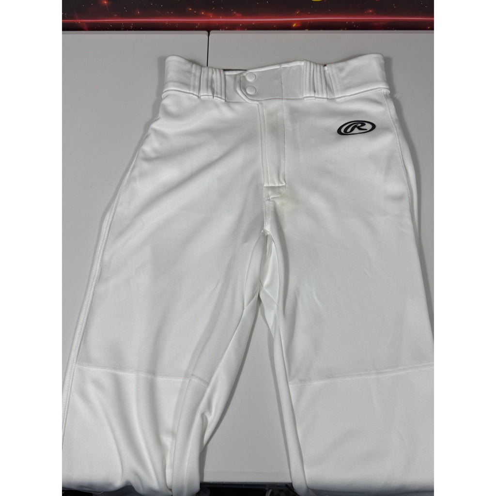 Rawlings Launch Semi-Relaxed Adult Baseball Pants White Small LNCHSR-W-88