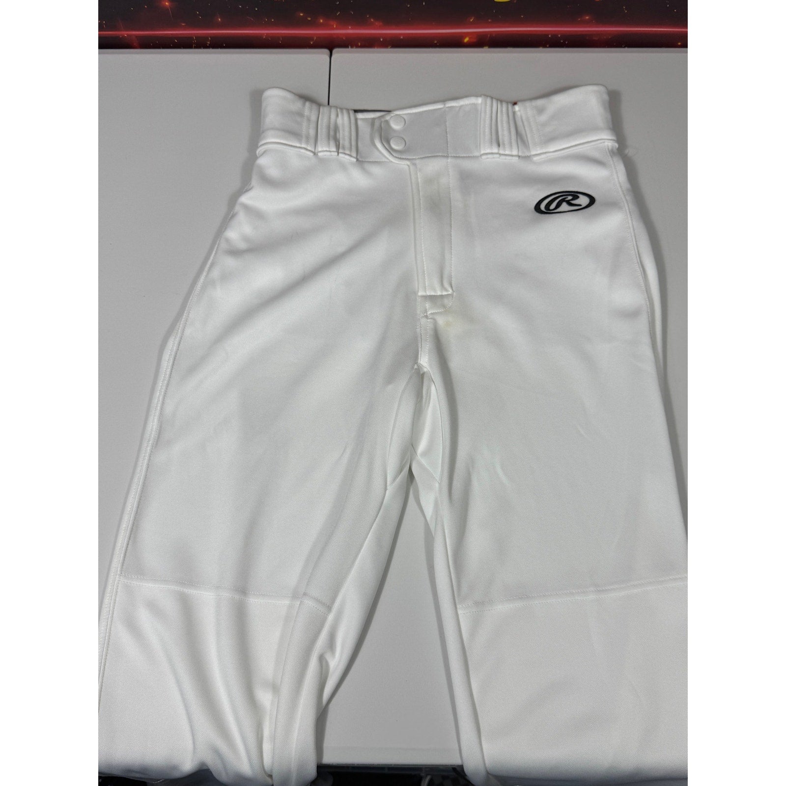 Rawlings Launch Semi-Relaxed Adult Baseball Pants White Small LNCHSR-W-88