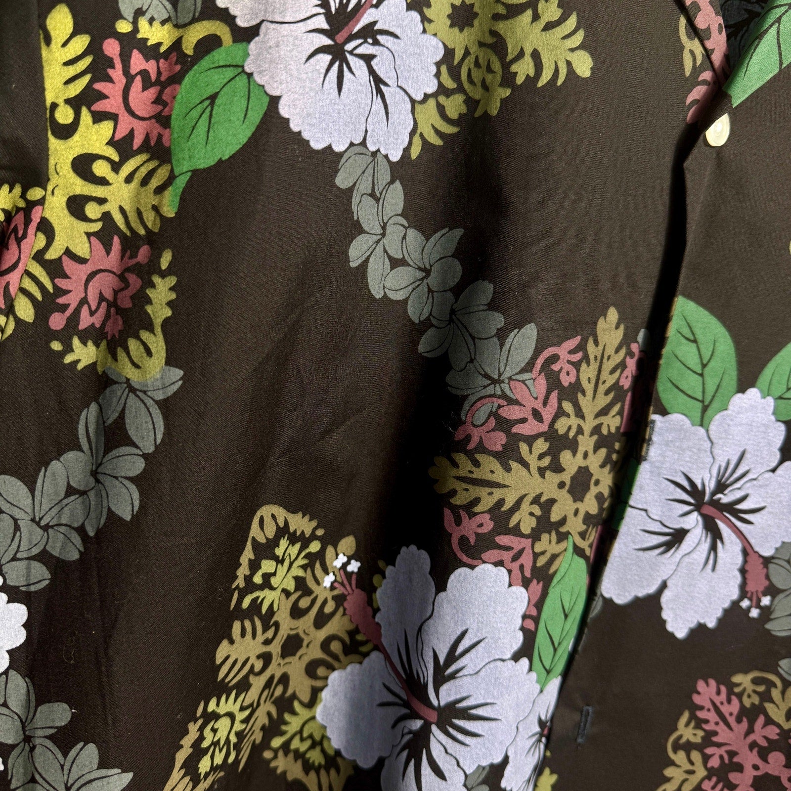 Vintage Pacific Wave Hawaiian Shirt XL Made In Hawaii USA Floral Aloha Camp
