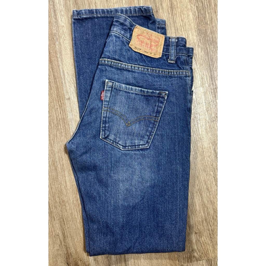 Levi’s 511 Slim Boys Jeans 14 Reg Men’s 27x27 Dark Wash Denim Youth