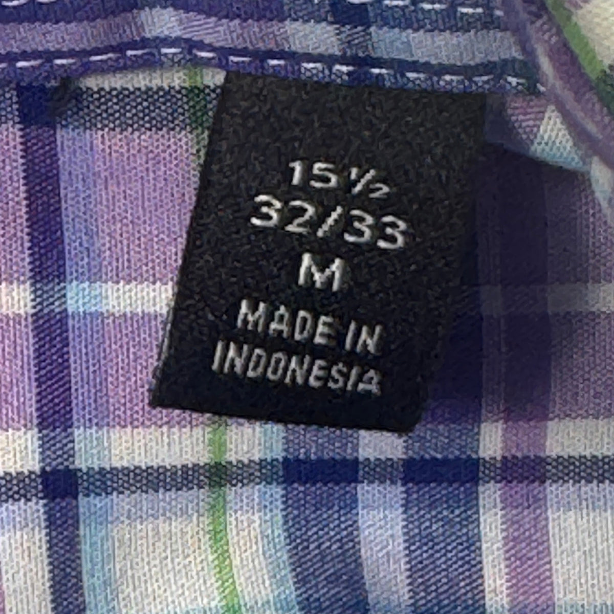 Lauren Ralph Lauren Performance Stretch Shirt 15.5 32/33 M Purple Plaid