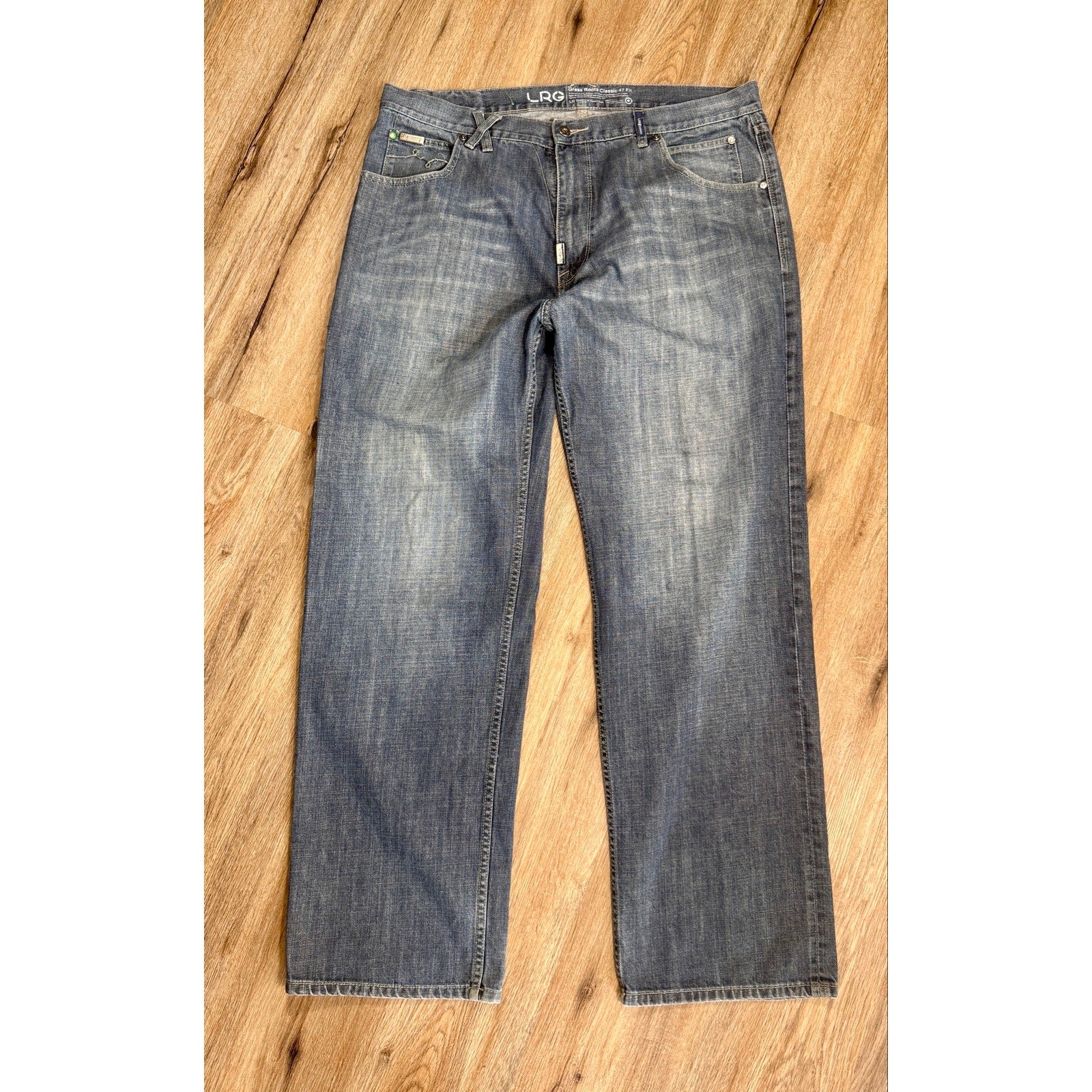 LRG Lifted Research Group Grass Roots 47 Fit Jeans Men’s 40x32 Y2K Baggy Denim