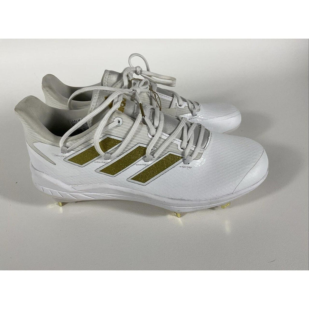 Adidas Adizero Afterburner 8 Baseball Cleats White Gold H00972 Men’s 7.5 New