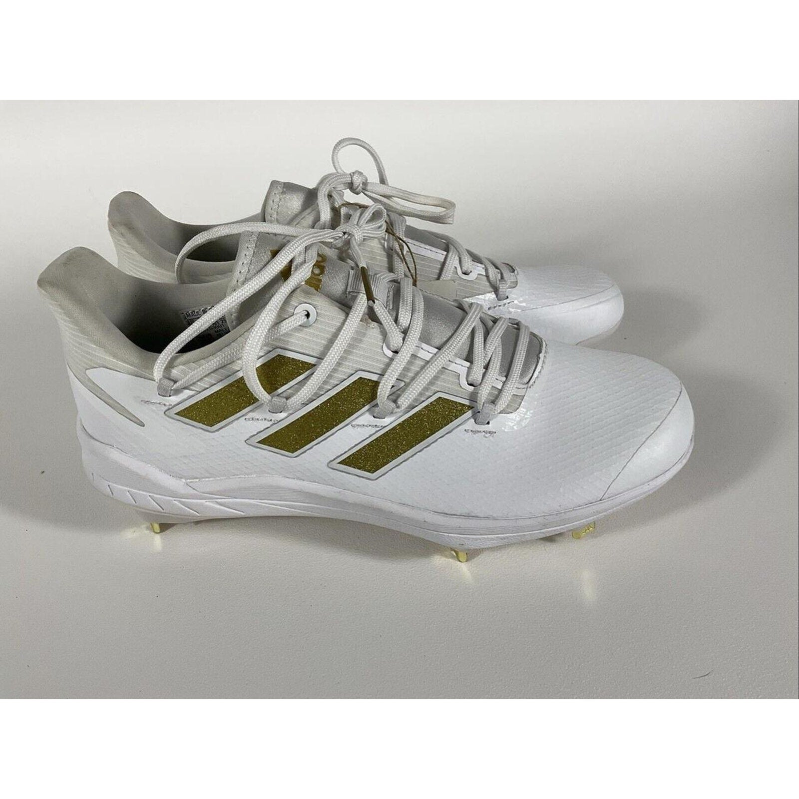 Adidas Adizero Afterburner 8 Baseball Cleats White Gold H00972 Men’s 7.5 New