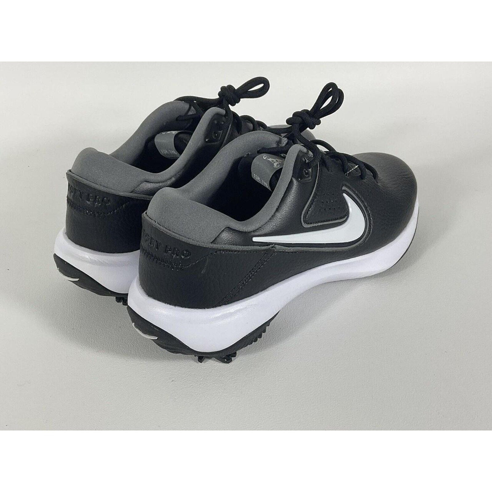 Nike Air Victory Pro 3 Golf Shoes Sz 8 Black White Grey Tiger Woods Spikes