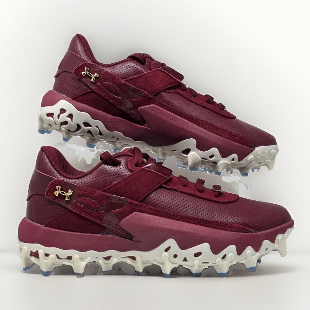 Under Armour Harper 10 Pro TPU Baseball Cleats 6010136-625 Men's Sz 13 Burgundy