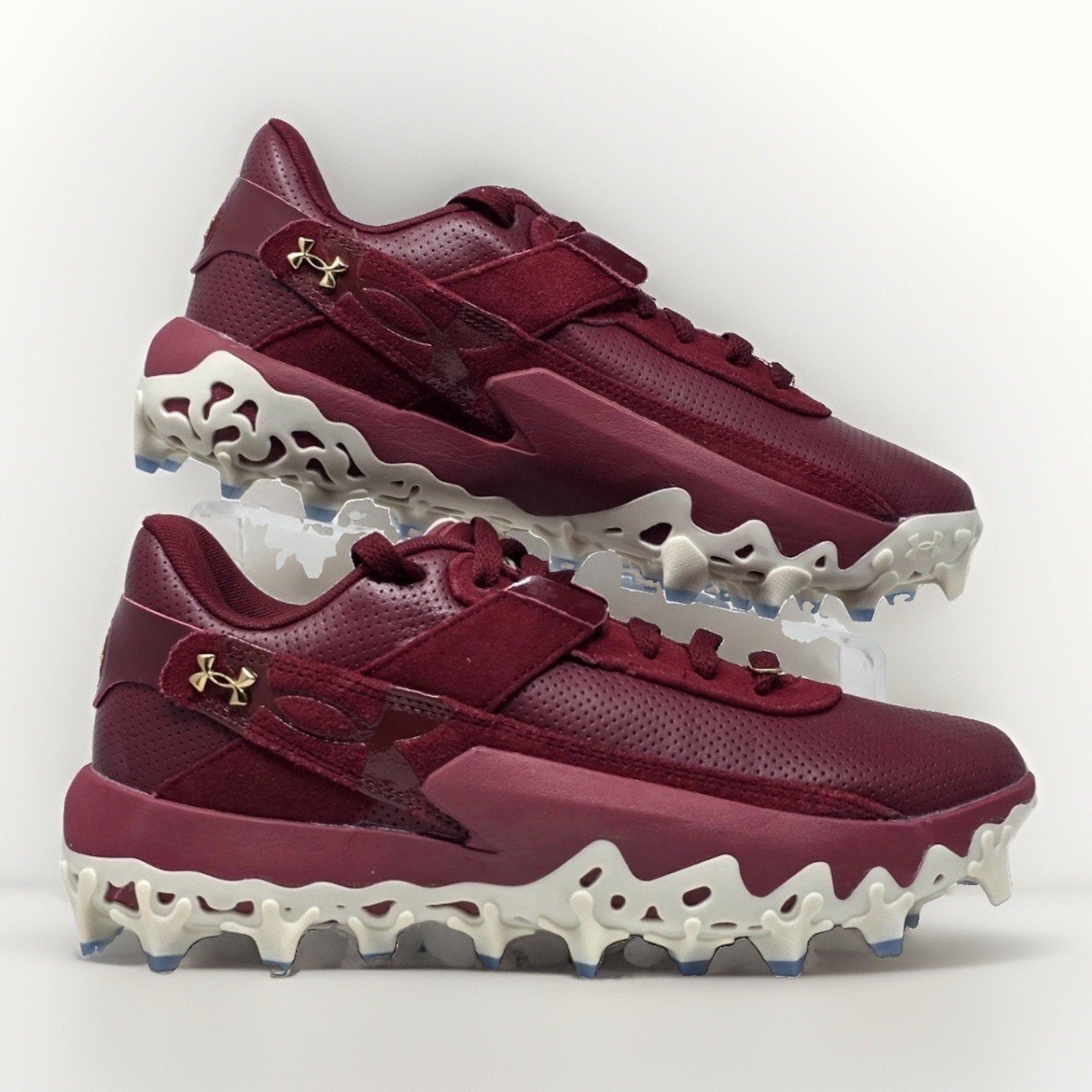 Under Armour Harper 10 Pro TPU Baseball Cleats 6010136-625 Men's Sz 13 Burgundy