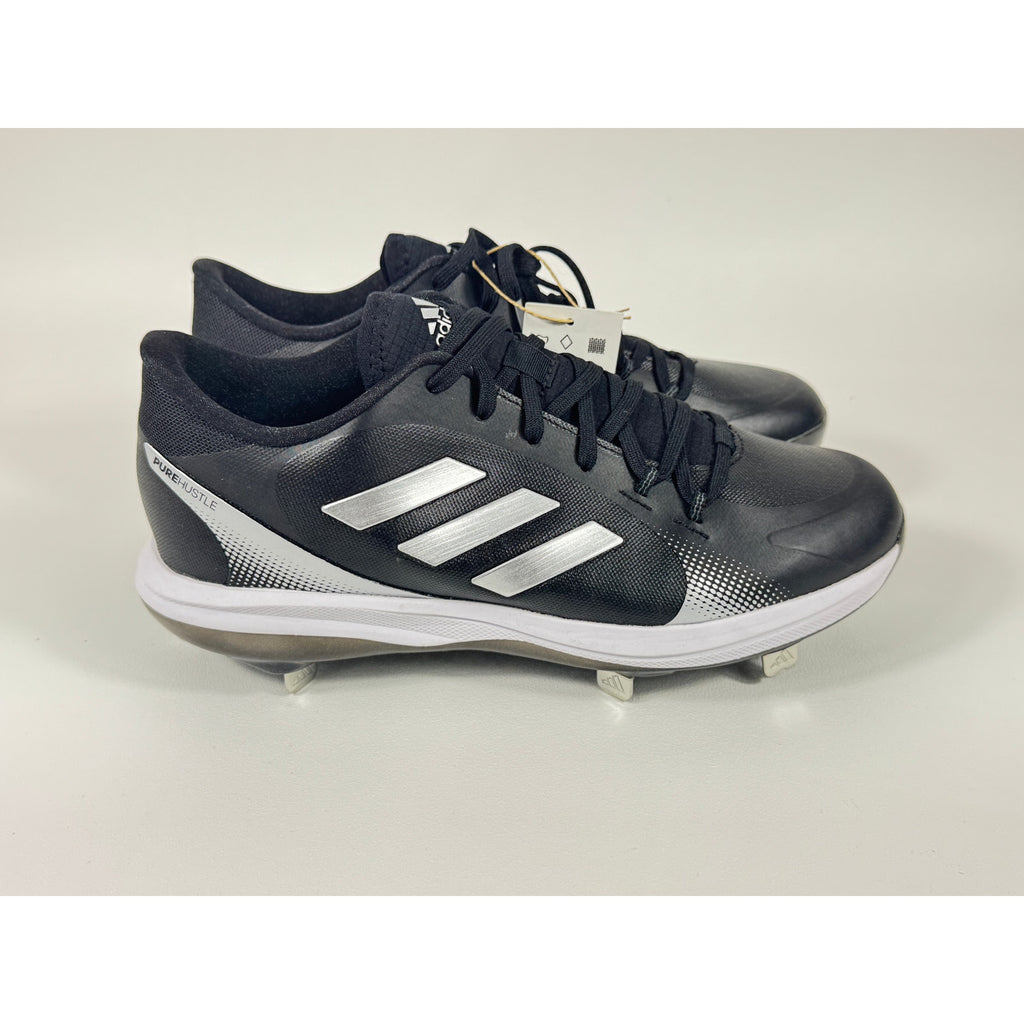 Adidas PureHustle 2 Softball Cleats Black Silver Women’s 10 H00984 NWT