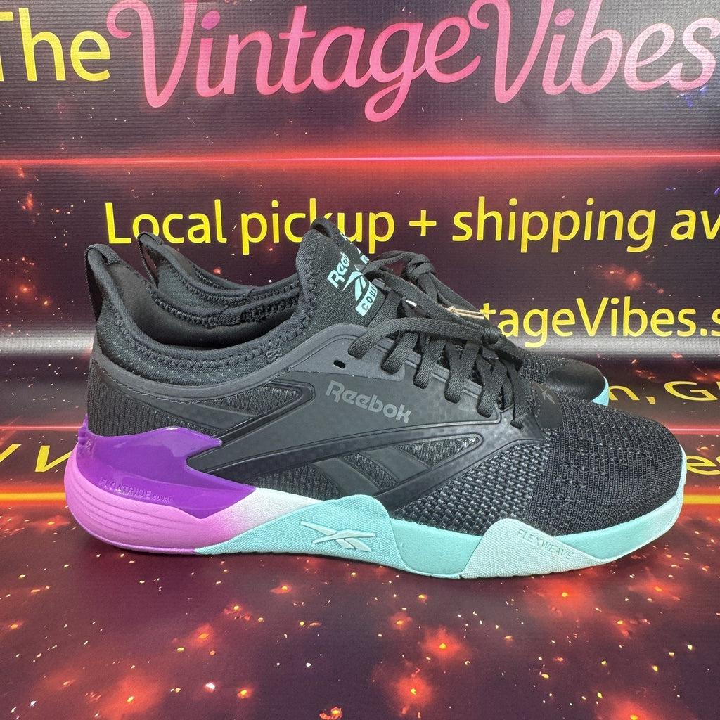 Reebok Sneaker Training 100212266 Nano Court Grey Purple Aqua Men’s 9 Women 10.5
