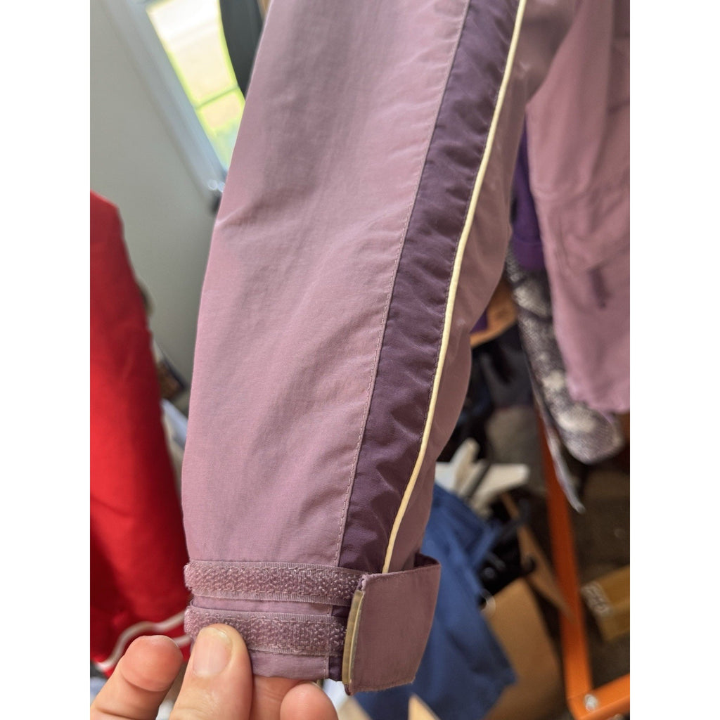 Vtg LL Bean Jacket Womens Petite Medium Purple Warm Up Fleece Lined Ski Snow M