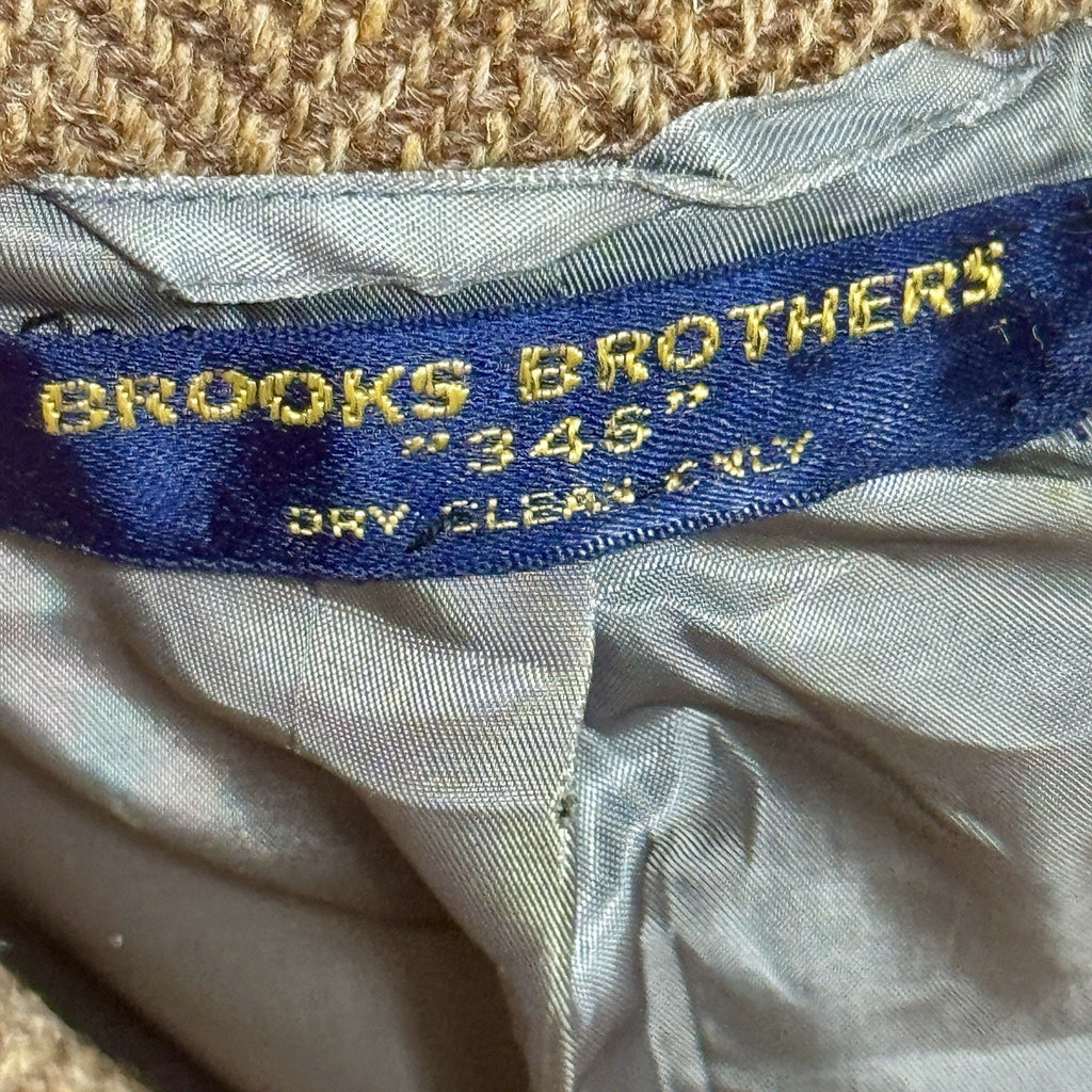 Vintage Brooks Brothers 346 Union Made Wool Tweed Herringbone Sport Coat 44R