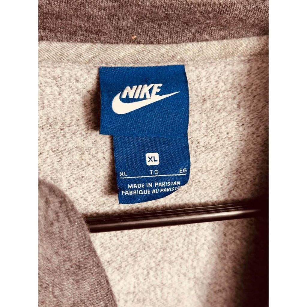 Nike Sportswear Women’s Funnel Neck Full Zip Hoodie Gray XL Y2K