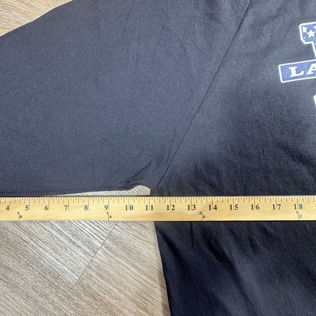 Vtg Y2K Baggy Las Vegas NV USA Flag Raglan Baseball Jersey Shirt 3/4 Sleeve 2XL