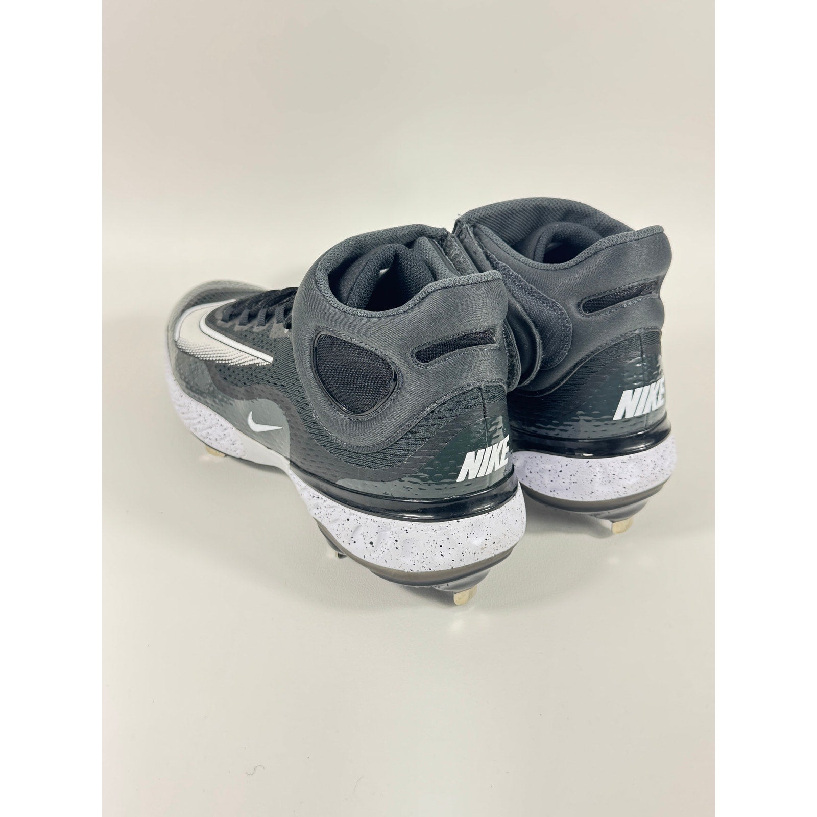 Nike Alpha Huarache Elite 4 Mid Baseball Cleats Black White DJ6520-003 Men’s 14
