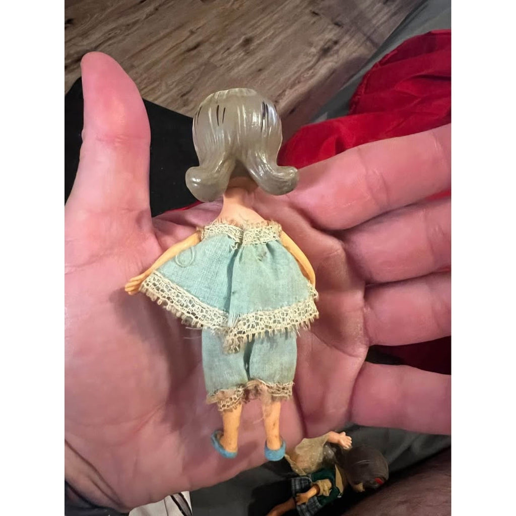 Vintage cute baby toys rubber big eye doll Hasbro Dolly Darling Doll