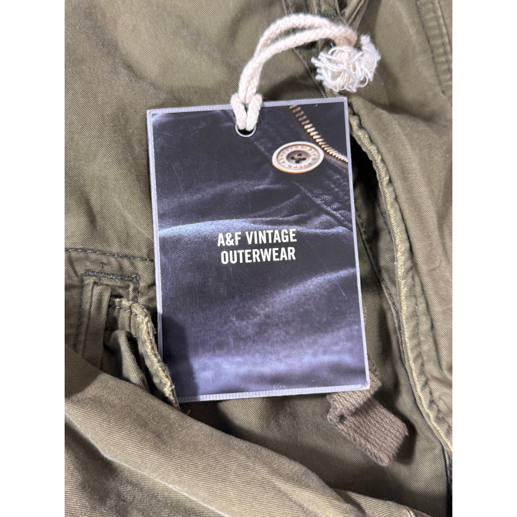 Abercrombie & Fitch Vintage Military Fishtail Parka Jacket Olive Green NWT Small