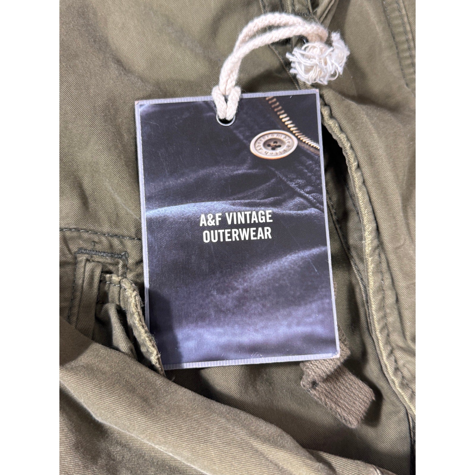 Abercrombie & Fitch Vintage Military Fishtail Parka Jacket Olive Green NWT Small