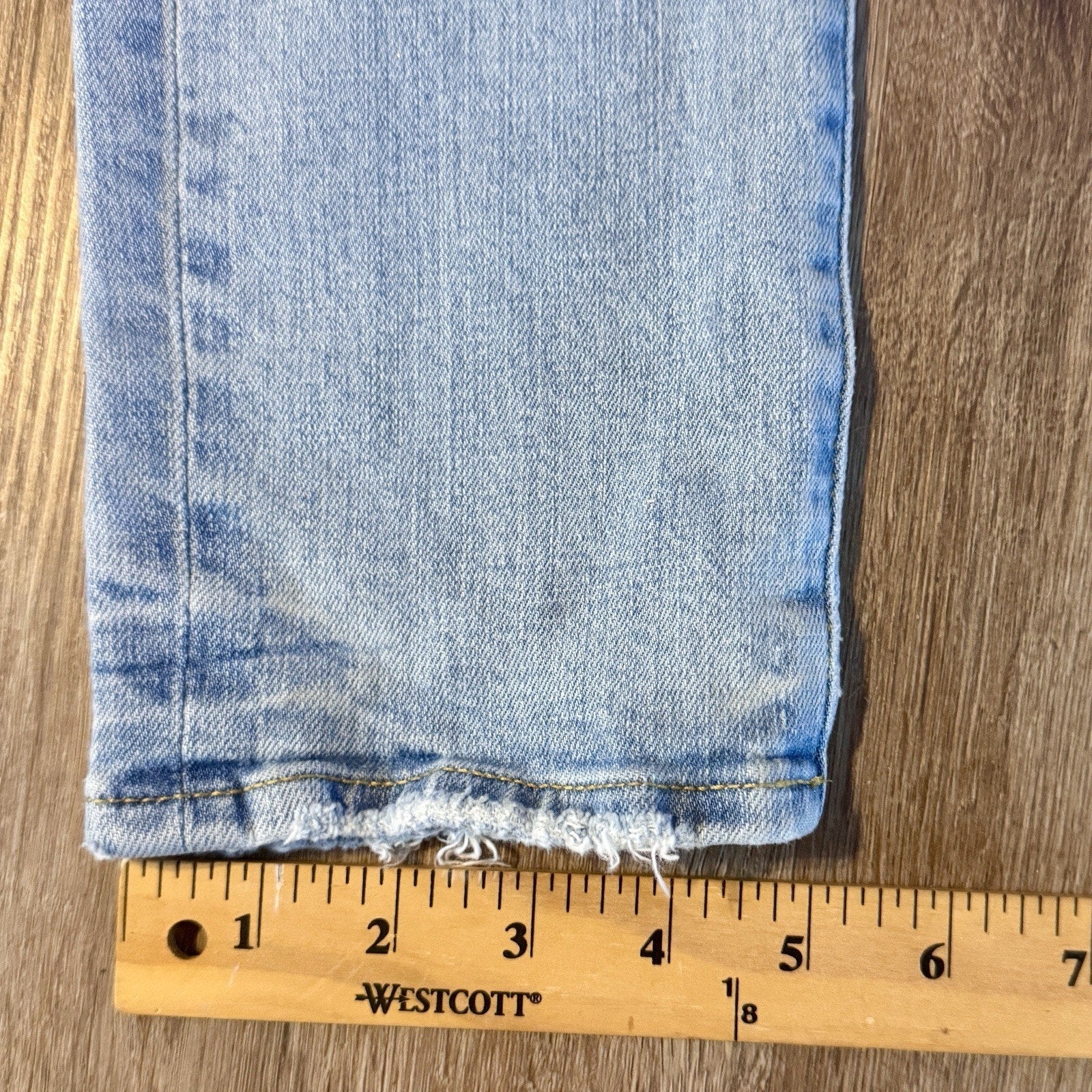 Purple Brand P002 Jeans Mens 30x31 Light Wash Distressed Slim Tapered Denim Rips