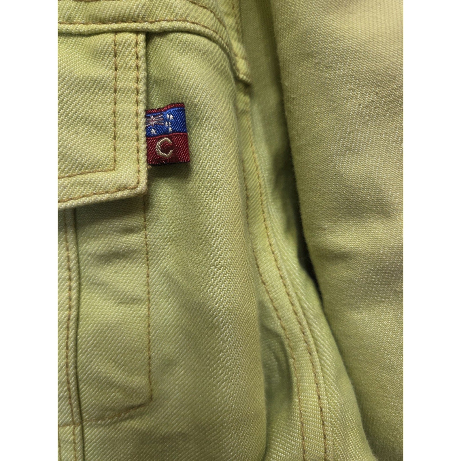 COOGI Down Under Blue Denim Jacket Mens 3XL Olive Green Trucker Vintage