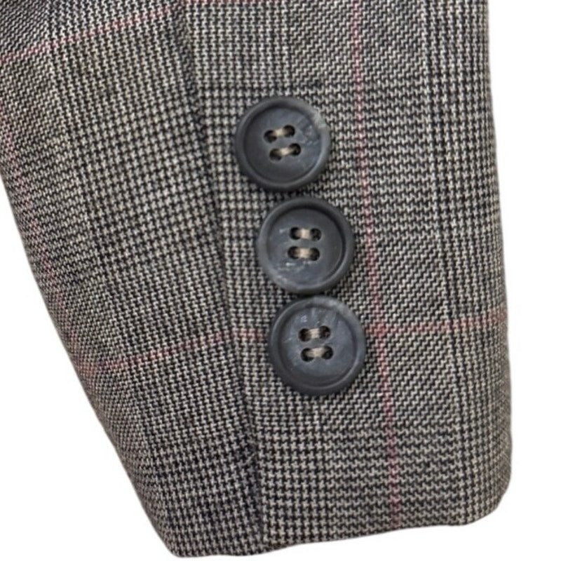 VTG John H. Daniel Gray Glen Plaid Wool Sport Coat Blazer Custom Mens