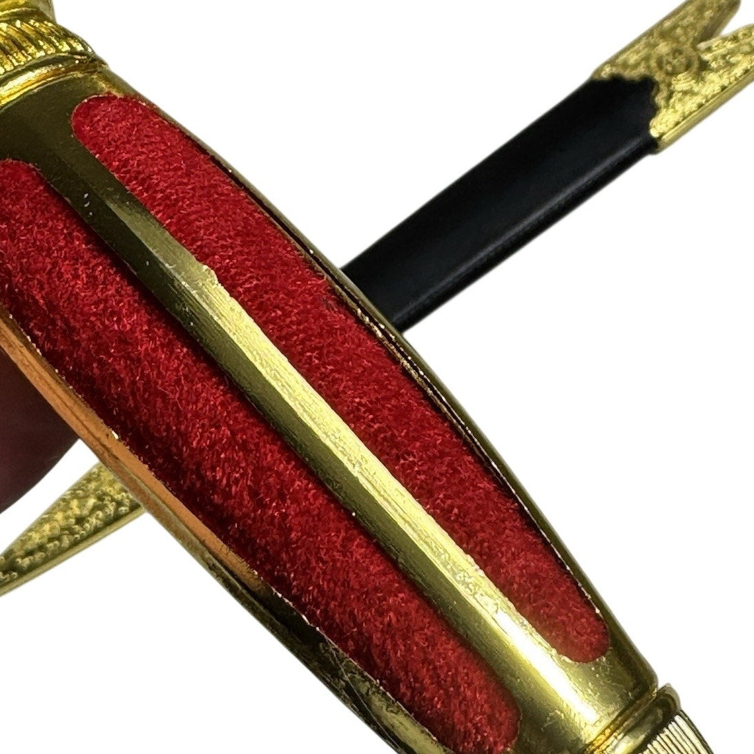 Freemason Masonic Ceremonial Dagger Sword 21.3 in Stainless, Engraved Scabbard