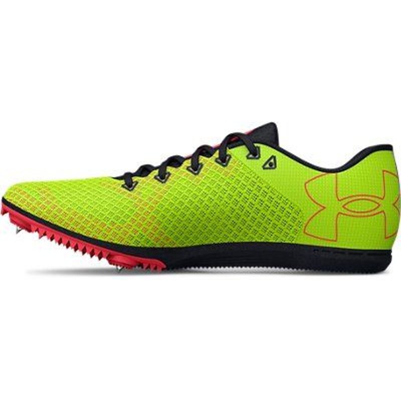 Under Armour UA Distanc Track Spikes Neon Volt Red Sz 10.5 3025460-300 Running