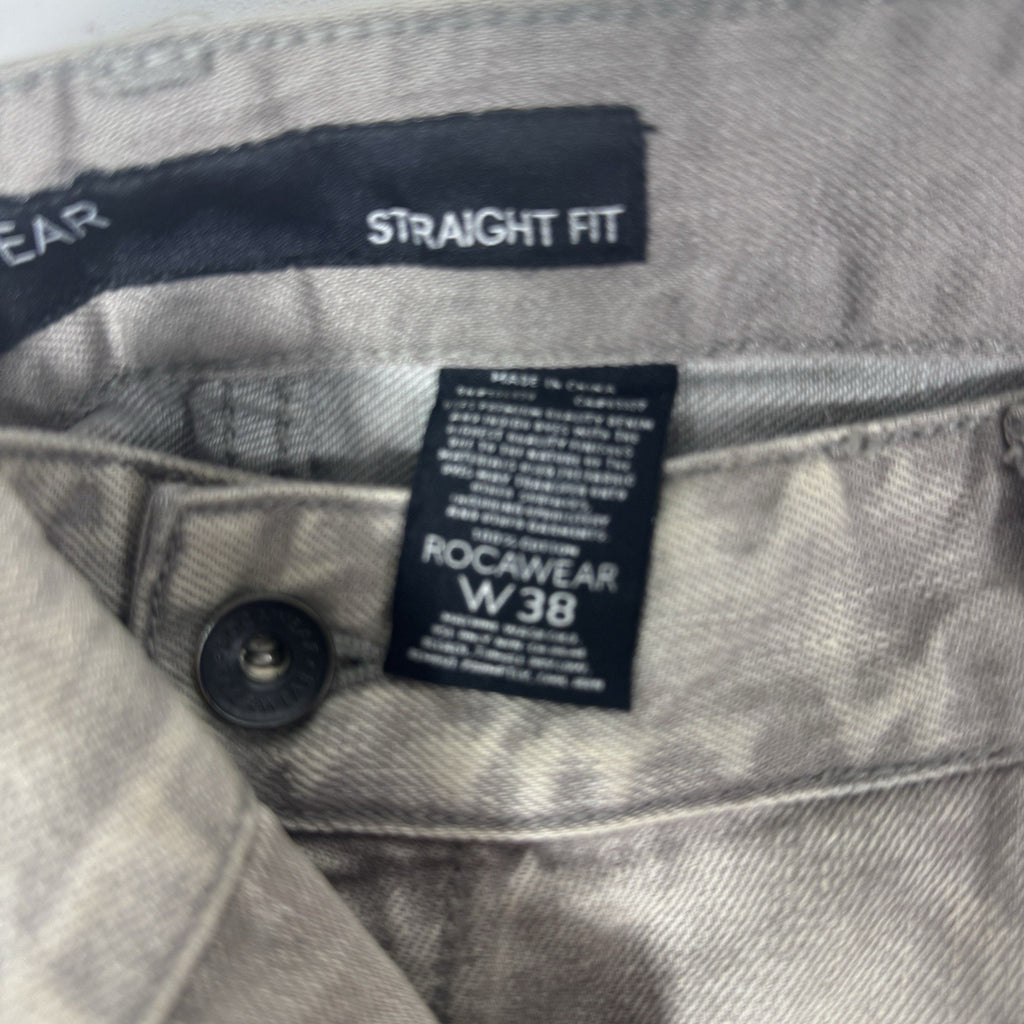 Rocawear Straight Fit Gray Wash Jeans Mens 38 x 33 Y2K Hip Hop Denim Pants